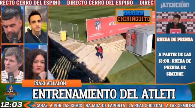 Entrenamiento del Atlético de Madrid en el Cerro del Espino